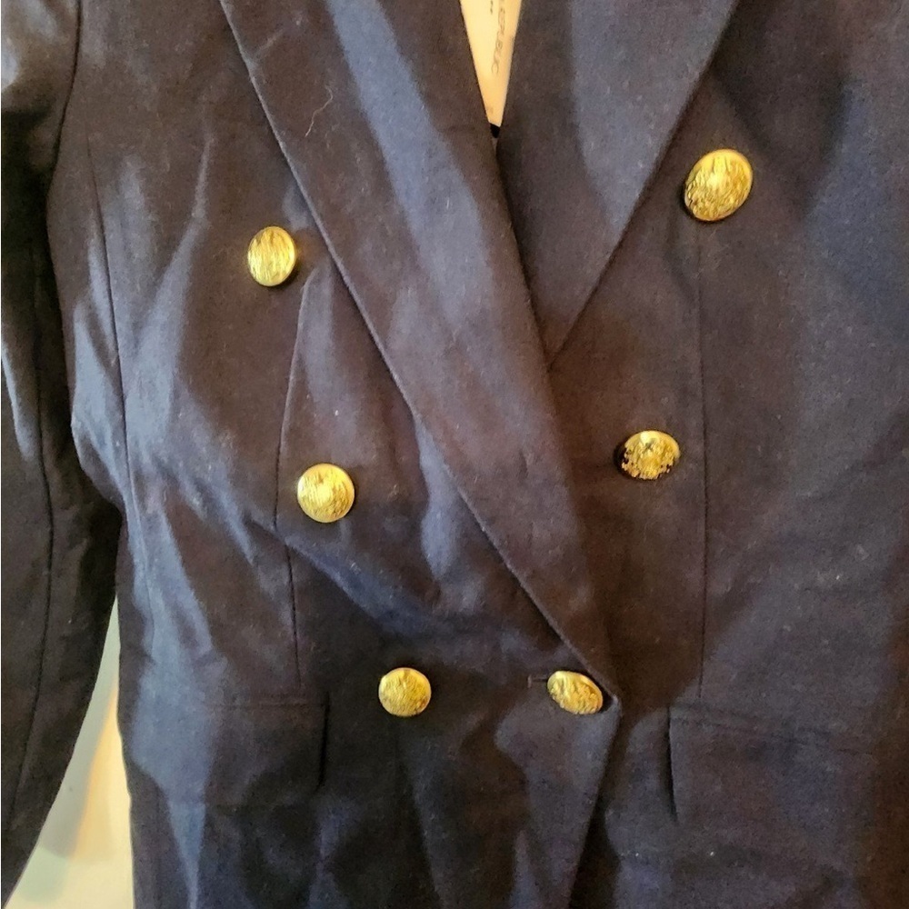 Banana Republic Women's Double Breasted Captain's Blazer Navy Size 2 NWT - Picture 2 of 5